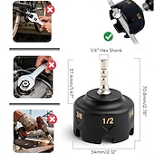 お買い得  DIY・工具-ナット除去ドリルアタッチメント 六角シャンクナットドリルビット ソケットレンチツール ドライバー 1/4インチ 3/8インチ 1/2インチ ネジ棒用