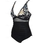 お買い得  ワンピースラッシュガード-女性用 ラッシュガード 水着 ワンピース 花 ソリッド レオプリント UVプロテクション 弾性ある ノースリーブ スイムウェア 水着 サーフィン 潜水 水泳 夏