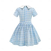 economico Vestiti-Anni 1950 Retrò Vintage Midi Abito Swing Vestito Svasato Maniche corte Aderente &amp; Svasato Altalena a dondolo Costume Ragazze Giornata universale dell'infanzia Mascherata Vacanza Abbigliamento