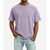 economico magliette di base-SoftFade™ T-Shirt in Cotone da Uomo Camicia Lavata T-Shirt Top Manica Corta Collo Rotondo Estate Primavera Color Solido Vintage Casual Distressed Stile Vintage Tinta in Fuga Casual Quotidiano Street