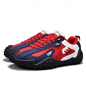 economico Sneakers Casual-scarpe da ginnastica sportive bianche e blu da uomo, pannelli in rete traspirante, suola ammortizzata, stile sportivo casual per camminare e viaggiare