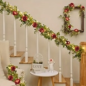 olcso LED szalagfények-Mesterséges Rózsa Hajlék Füzér Fények 2m 20LED Akkumulátoros 8 Szimulált Virággal és Zöld Növényekkel Esküvőkön Születésnapokon Otthon Hálószobában Erkélyen és Kertben Dekorációhoz