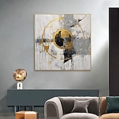 abordables Abstract Paintings-Handmade Oil Painting Canvas Wall Art Decoration Modern Abstract for Home Decor Stretched Frame Hanging Painting/Rolled Frameless Unstretched Painting