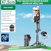 abordables Supports de téléphone-Poignée de support pour smartphone avec trépied, compatible iPhone 15, 14 Pro Max, S23 et S22 Ultra, avec déclencheur Bluetooth et adaptateur pour griffe flash, idéale pour les selfies, vlogs et