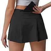 economico Gonne e Skorts da Donna-Per donna Tinta unita Gonna casual Gonna da tennis Gonne da tennis con pantaloncini Tasca Asciugatura Rapida Traspirante Corsa Fitness Yoga Gonna Gonna-pantaloncini Nero Bianco Rosa Abbigliamento da
