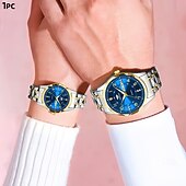 abordables Montres à quartz-Les montres à quartz pour femmes sont à la mode décontractées et élégantes équipées de décorations en strass et de cadrans lumineux à double calendrier ce qui en fait le meilleur choix de cadeau pour