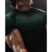 economico T-shirt e Canottiere da Corsa-Per uomo Blocco di colori T-shirt da corsa Maglia a compressione Maglia da corsa Estate Primavera Autunno Manica Corta Asciugatura Rapida Compressione Traspirante Allenamento in Palestra Allenamento