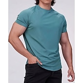 Χαμηλού Κόστους T-shirts και αμάνικα μπλουζάκια για τρέξιμο-Ανδρικά Μονόχρωμο Tricou de Alergat Μπλούζα συμπίεσης Καλοκαίρι Άνοιξη Φθινόπωρο Κοντομάνικο Γρήγορο Στέγνωμα Συμπίεση Ύγρανση Γυμναστήριο προπόνηση Ενεργή εκπαίδευση Ασκηση Θαλασσί Μαύρο Μπεζ