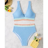 baratos Surfistas Tankinis &amp; Bikinis-Women's Regular Surfing Tankinis &amp; Bikinis Bathing Top 2 Pieces Geometric Open Back UV Protection Elastic Sleeveless Swimwear Surfing Diving Swimming Summer
