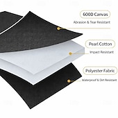  Camping Cookware Storage Bag, Portable Outdoor Kitchen Organizer for Pots, Bowls, Utensils & Cutlery, Multifunction Camping Gear Carry Bag with Protective Padding