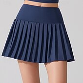 Χαμηλού Κόστους Γυναικείες φούστες και σορτς-Γυναικεία Μονόχρωμο Casual φούστα Σκορτ τένις Φούστες τένις με σορτς Τσέπη Γρήγορο Στέγνωμα Αναπνέει Τρέξιμο Καταλληλότητα Γιόγκα Φούστες Ελλειψη Βιολετί Λευκό Κίτρινο Ρούχα τένις