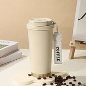 levne Sklenice-Izolovaný hrnek z nerezové oceli s vložkou z nerezové oceli 316, hrnek na kávu s dvojím použitím, velkokapacitní cestovní hrnek s brčkem, přenosný hrnek na kávu