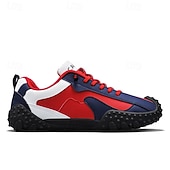 economico Sneakers Casual-scarpe da ginnastica sportive bianche e blu da uomo, pannelli in rete traspirante, suola ammortizzata, stile sportivo casual per camminare e viaggiare