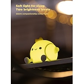 billige Dekorative lys-Tennis nattlampe i silikon med kran, myk LED-nattlampe med berøringskontroll, 2 dimbare nivåer, øyevennlig glød, oppladbar nattlampe til barnerom, søt gave til tenniselskere