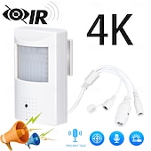 Недорогие IP-камеры для помещений-4K PIR IP-камера 8MP HD миниатюрная комнатная PoE LED проводная инфракрасная камера ночного видения CCTV камера видеонаблюдения