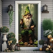 cheap Garage &amp; Door Banners-St. Patrick's Day Posters Door Cover Outdoor Banners Green Hat Shamrock Cute 3D Party Dorm Teens Room College Dorm Guys Man Cave Frat Bedroom Shooting Backgrounds Home Decor