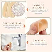 levne Osobní péče a zdraví-6 kusů silikonových protiskluzových vložek do ramínek, neviditelné měkké ramenní polštářky, zabraňují uklouznutí a zaboření, pohodlná opora pro jednobarevné podprsenky