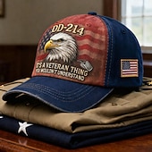  berretto da baseball per veterani dd-214 con aquila ricamata, bandiera americana e piastrine, cappello militare patriottico "it's a veteran thing" per veterani, berretto con bandiera USA, regolabile,