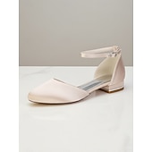 economico Madre della Sposa/Sposo-décolleté da donna con tacco basso e cinturino alla caviglia in raso bordeaux - eleganti scarpe da sera minimaliste per la mamma della sposa, matrimonio chic in città &amp;eventi formali