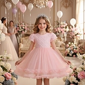 tanie Suknie dla dziewczynki z kwiatami-Sukienka dla dziewczynki z kwiatami Dla dziewczynek Suknia formalna Strój ślubny Impreza Ślub Formalny Godny podziwu Księżniczka Piękny Sukienka do Pierwszej Komunii Niejednolita całość Zamek