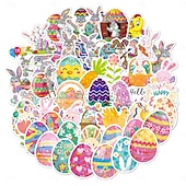 ieftine Jucării Noi-Easter Basket Stuffers 150 Piese (3 Seturi de 50) Autocolante de Paște Holografice Laser Rezistente la Apă pentru Decorațiuni de Cadouri de Sărbătoare Autocolante cu Ouă de Paște Transfrontaliere
