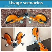 levne Nábytek-bezešvý švový upevňovač s nastavitelnými vakuovými přísavkami 90-270 stupňů pro vyrovnání spojů švů, profesionální nástroj pro instalaci pevných desek na žulu, kámen, mramor, desky, oranžová