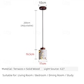 رخيصةأون تصميم الأسطوانة-12 cm تصميم الجزيرة أضواء معلقة حجر طلاء ملون معاصر 110-240 فولت