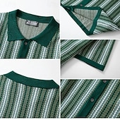 economico Camicie casual eleganti da uomo-Per uomo Camicia Tessuto Camicia casual Camicia con Bottoni Camicia Jacquard Rosso Blu marino Verde Manica Corta Semplice Colletto a Camicia Casuale Quotidiano Jacquard Abbigliamento Elegante Moda