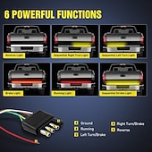 olcso vízálló szalaglámpák-teherautó hátsó ajtó lámpája, teherautó hátsó ajtó rúdja háromsoros LED-szalag piros fékfehér hátrameneti szekvenciális borostyánsárga irányjelzőkkel, villogó fényekkel