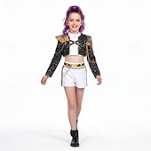 رخيصةأون ازياء البنات-مستوحى من الكيبوب مستوحى من المعبود الكوري محبوب الجماهير نجم البوب كوستيوم أزياء فنتازيا المعبود الافتراضي for للفتيات للأطفال عيد الرعب مهرجان أداء كوميك كون معرض الأنمي