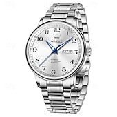 levne Mechanické hodinky-Nové pánské business hodinky Olevs se světelným kalendářem, týdenním zobrazením, plně automatickým mechanickým strojkem, ležérní a módní digitální hodinky, voděodolné, sportovní náramkové hodinky