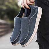 voordelige Slip-On Casual Schoenen-Marineblauwe instapschoenen voor heren, met een zacht geweven bovenwerk, een gedempte, lichtgewicht zool en een minimalistische, casual stijl voor dagelijks gebruik en vrije tijd.