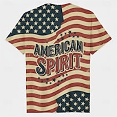  Патриот Как у футболки Футболка с рисунком США Ретро Патриот Как у футболки 1776-2026 для Универсальные Взрослые 3D печать  для День независимости 4 июля