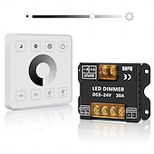 levne Vypínače-Stmívač LED pásků 2,4G RF bezdrátové dálkové ovládání stmívatelný nástěnný stmívač vhodný pro jednobarevné dvoubarevné RGB RGBW RGBCCT LED pásky DC5V-24V 10-50A jednokanálový stmívač