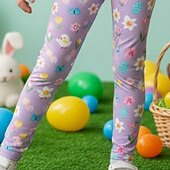 levne Velikonoční oblečení pro dívky-Velikonoce Dívčí 3D Květinový Grafika Kalhoty Legíny 3D tisk Jaro Podzim Roztomilý Šik ven Základní Děti 4-12 let Ležérní Denní Venkovní Běžný