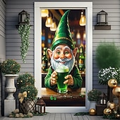 cheap Garage &amp; Door Banners-St. Patrick's Day Posters Door Cover Outdoor Banners Green Hat Shamrock Cute 3D Party Dorm Teens Room College Dorm Guys Man Cave Frat Bedroom Shooting Backgrounds Home Decor