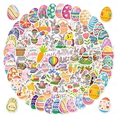 ieftine Jucării Noi-Easter Basket Stuffers 150 Piese (3 Seturi de 50) Autocolante de Paște Holografice Laser Rezistente la Apă pentru Decorațiuni de Cadouri de Sărbătoare Autocolante cu Ouă de Paște Transfrontaliere