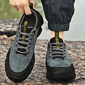 economico Sneakers Casual-scarpe da ginnastica sportive grigie da uomo, tomaia in mesh traspirante, suola ammortizzante, stile sportivo moderno, adatte per camminare, viaggiare e abbigliamento casual