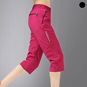 preiswerte Unterteile-Damen Wandershorts Sommer Außen Schnelltrocknend Reißverschlusstasche Leicht Weich Caprihose Unterhalb des Knies Schwarz Rosenrot Angeln Klettern Camping / Wandern / Höhlenforschung L XL XXL XXXL 4XL
