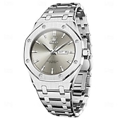 levne Quartz hodinky-OLEVS Muži Křemenný Minimalistický Módní Hodinky na běžné nošení Obchodní Svítící Kalendář Datum týden VODĚODOLNÝ Ocel Hodinky