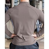 levne Běžecké tričko a tílka-Pánské Jednobarevné Koşu Tişörtü Stahovací tričko Jaro Podzim Zapni Dlouhý rukáv Rychleschnoucí Komprese Odvod vlhkosti Cvičení v tělocvičně Aktivní trénink Cvičení Černá Bílá Šedá sportovní oblečení