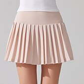 Χαμηλού Κόστους Γυναικείες φούστες και σορτς-Γυναικεία Μονόχρωμο Casual φούστα Σκορτ τένις Φούστες τένις με σορτς Τσέπη Γρήγορο Στέγνωμα Αναπνέει Τρέξιμο Καταλληλότητα Γιόγκα Φούστες Ελλειψη Βιολετί Λευκό Κίτρινο Ρούχα τένις