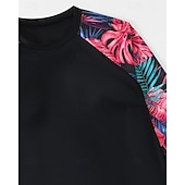 Χαμηλού Κόστους Rash Guards One Pieces-Γυναικεία Πρότυπο Προστατευτικά Σουίτες μπάνιου για μεγάλα μεγέθη Τανκίνι και μπικίνι για σέρφινγκ Τροπικό Προστασία UV Ελαστικό Μακρυμάνικο Μαγιό Μπολύζες Σέρφινγκ Καταδύσεις Κολύμβηση Καλοκαίρι