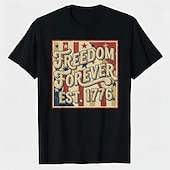  Patriotic T-shirt Graphic Tee USA Retro Vintage Patriotic T-shirt Sleeve 1776-2026 for Unisex Adults' 3D Print  for Independence Day / the Fourth of July 4th of July