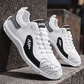 baratos Tênis Casuais-Tênis masculino em mesh e couro sintético – calçado de corrida de alto desempenho para aventuras ao ar livre e atividades físicas.