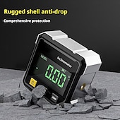 baratos Telêmetros e telescópios-Localizador de ângulos a laser digital, ferramenta de medição de alta precisão com visor LED grande, base magnética e recarregável via USB.