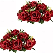 voordelige Kunstbloemen-Kunstmatige trouwrozenbal, halfronde, levensechte neprozen voor bruiloft, verloving, thuis, feest, Valentijnsdag, Moederdag &amp;seizoensdecoraties
