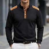 Χαμηλού Κόστους Casual Tee Henley-Ανδρικά Πουκάμισο Waffle Henley Κοντομάνικα Μακρυμάνικο Συμπαγές Χρώμα Σκέτο Μοντέρνα Υψηλής Ποιότητας Αθλητικό Μπλοκ χρωμάτων Κουμπιά Henley Collar Χένλι Causal Καθημερινά ΕΞΩΤΕΡΙΚΟΥ ΧΩΡΟΥ