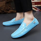 economico Mocassini casual-Per uomo Casual Quotidiano Pelle PU Confortevole Mocassino Rosso marrone Nero Bianco