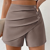 economico Pantaloncini corti-Per donna Shorts Pantaloncini Estivi Shorts da Spiaggia Vacanza Moda Casual Quotidiano Corto Misura del girovita medio Tinta unica Cerniera Elastico in vita Fibbia Comodità Asciugatura Rapida Morbido
